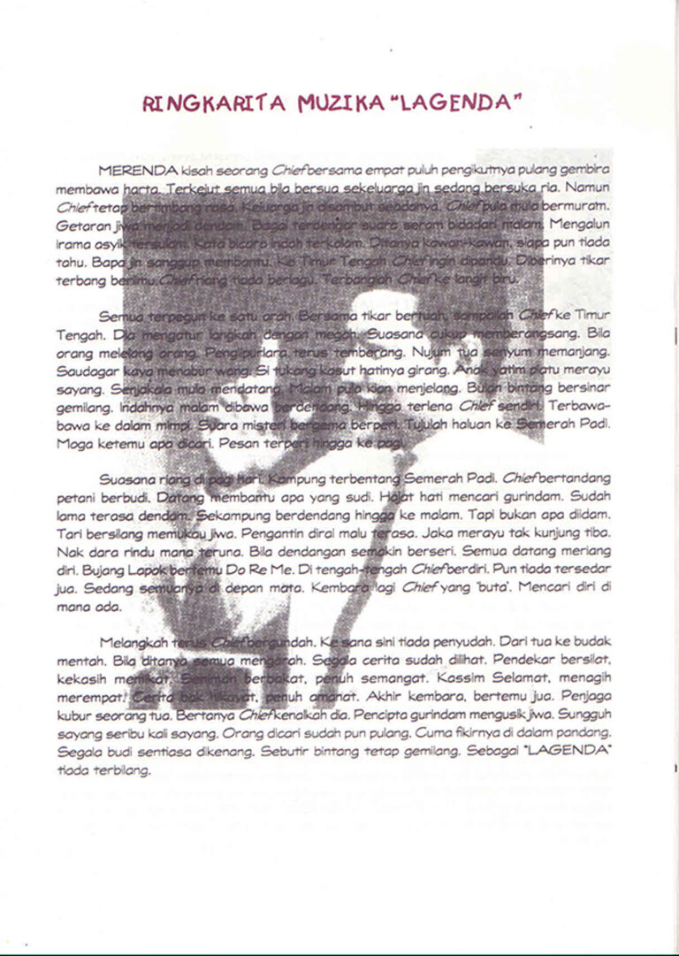 1996, Muzika Kanak-Kanak Lagenda: Summary