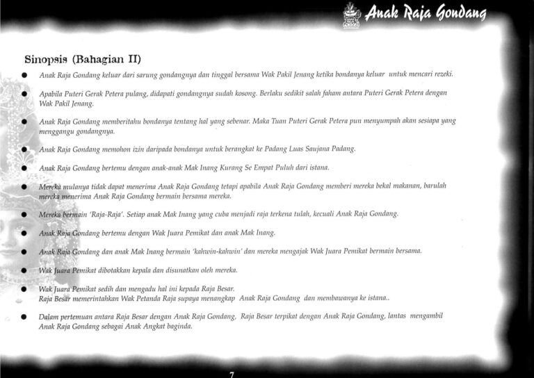 1997, Mak Yong Anak Raja Gondang: Synopsis 2