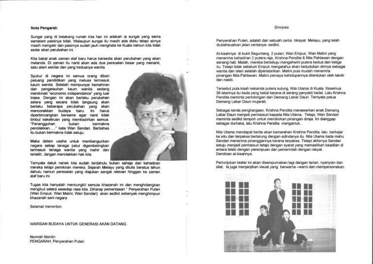 1998, Penyerahan Puteri: Director's Notes & Synopsis