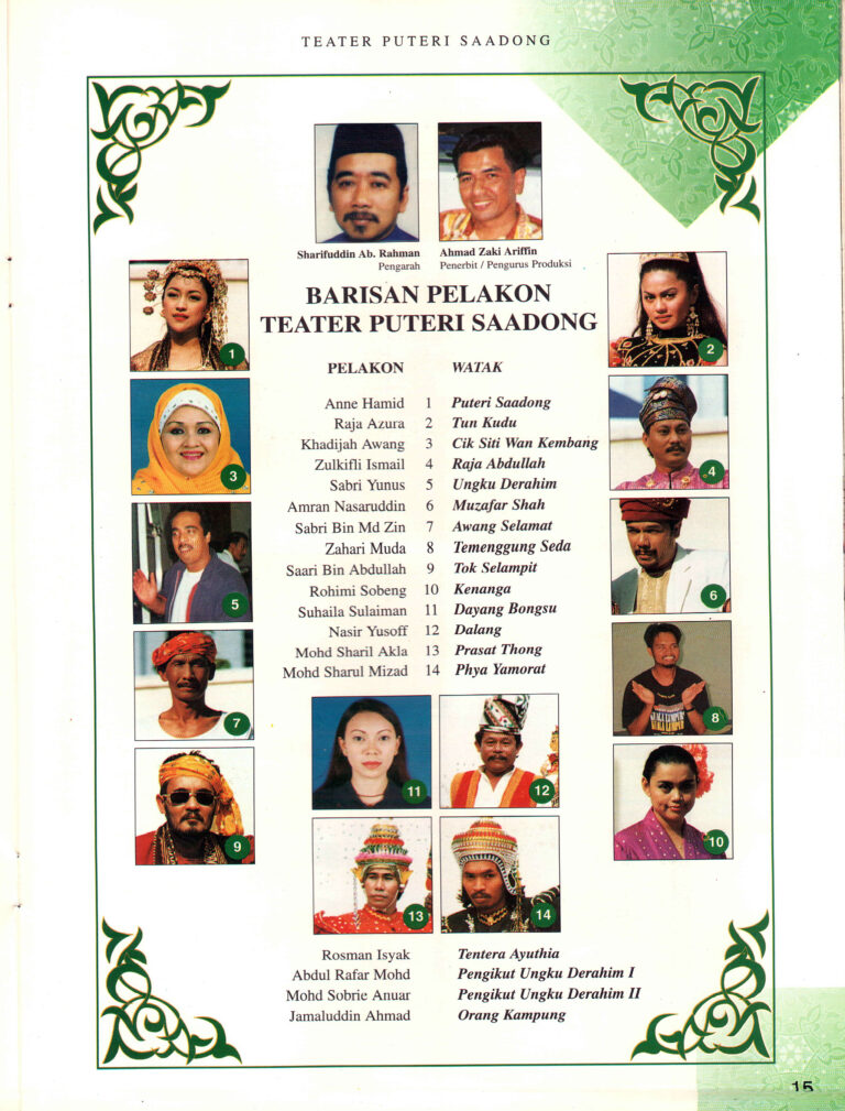 1999, Puteri Saadong: Cast