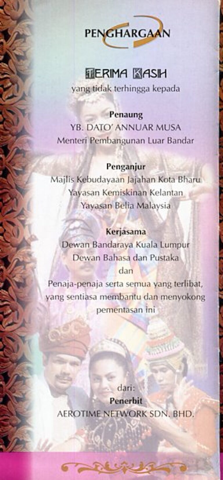 1999 Puteri Saadong Cast and production crew list 3