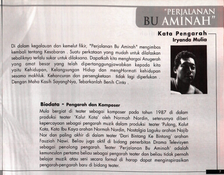 1999, Perjalanan Bu Aminah: Director's Bio