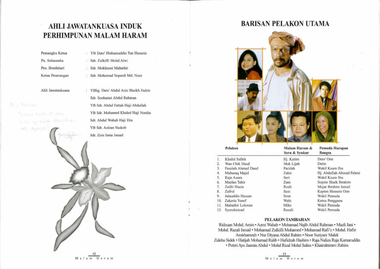1999, Malam Haram: Committee and Cast
