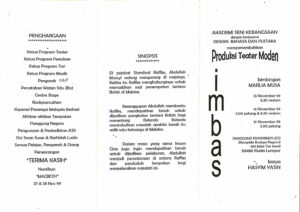 1999, Imbas: Programme Outer Sheets