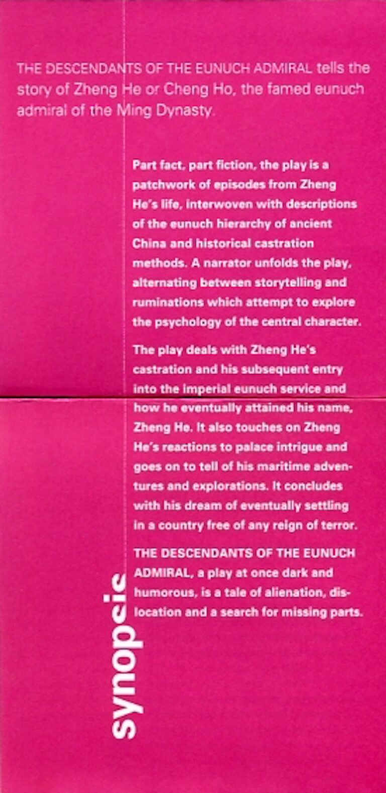 2000 The Descendants Of The Eunuch Admiral synopsis