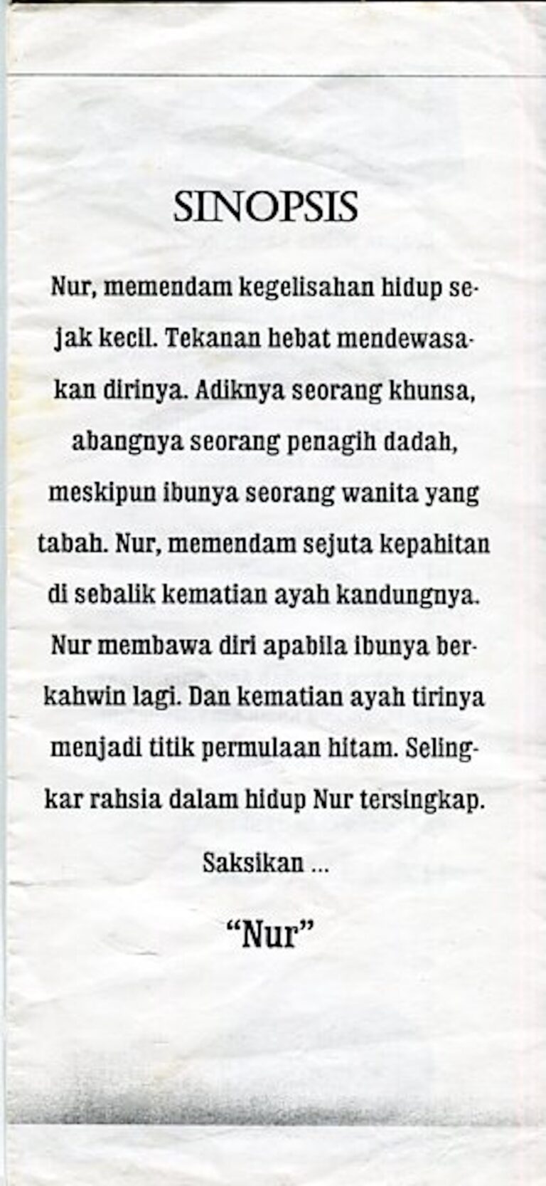 2001 Nur synopsis