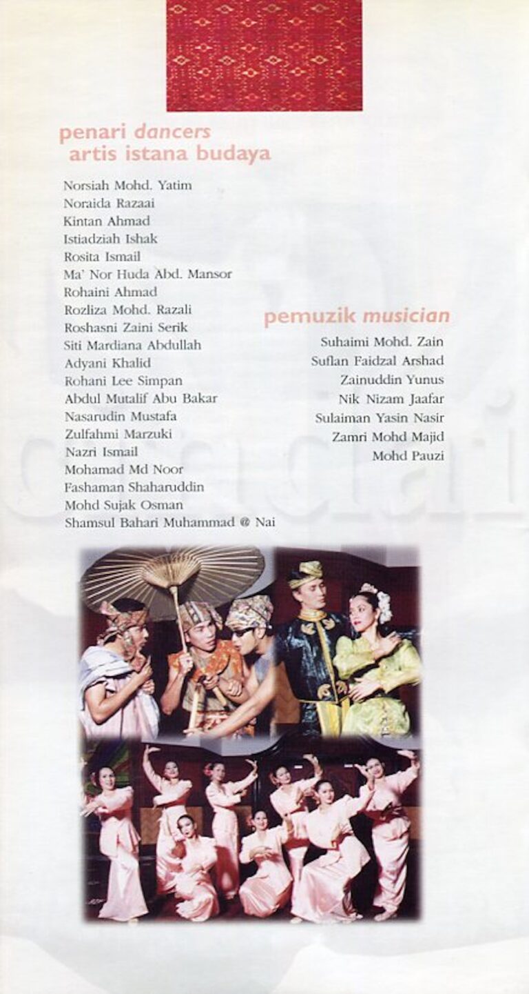 2001 Cindai Cast and production crew list 4