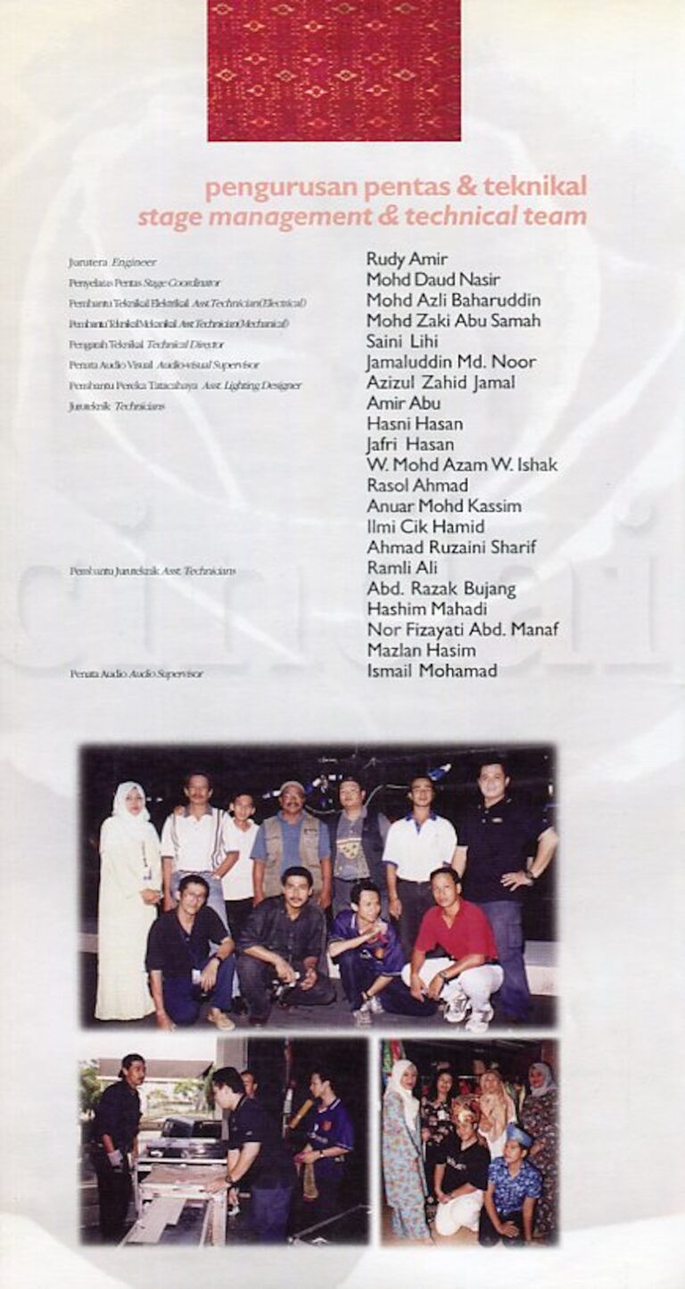 2001 Cindai Cast and production crew list 8