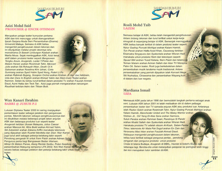 2003, Jangan Bunuh Sam: Bios 2