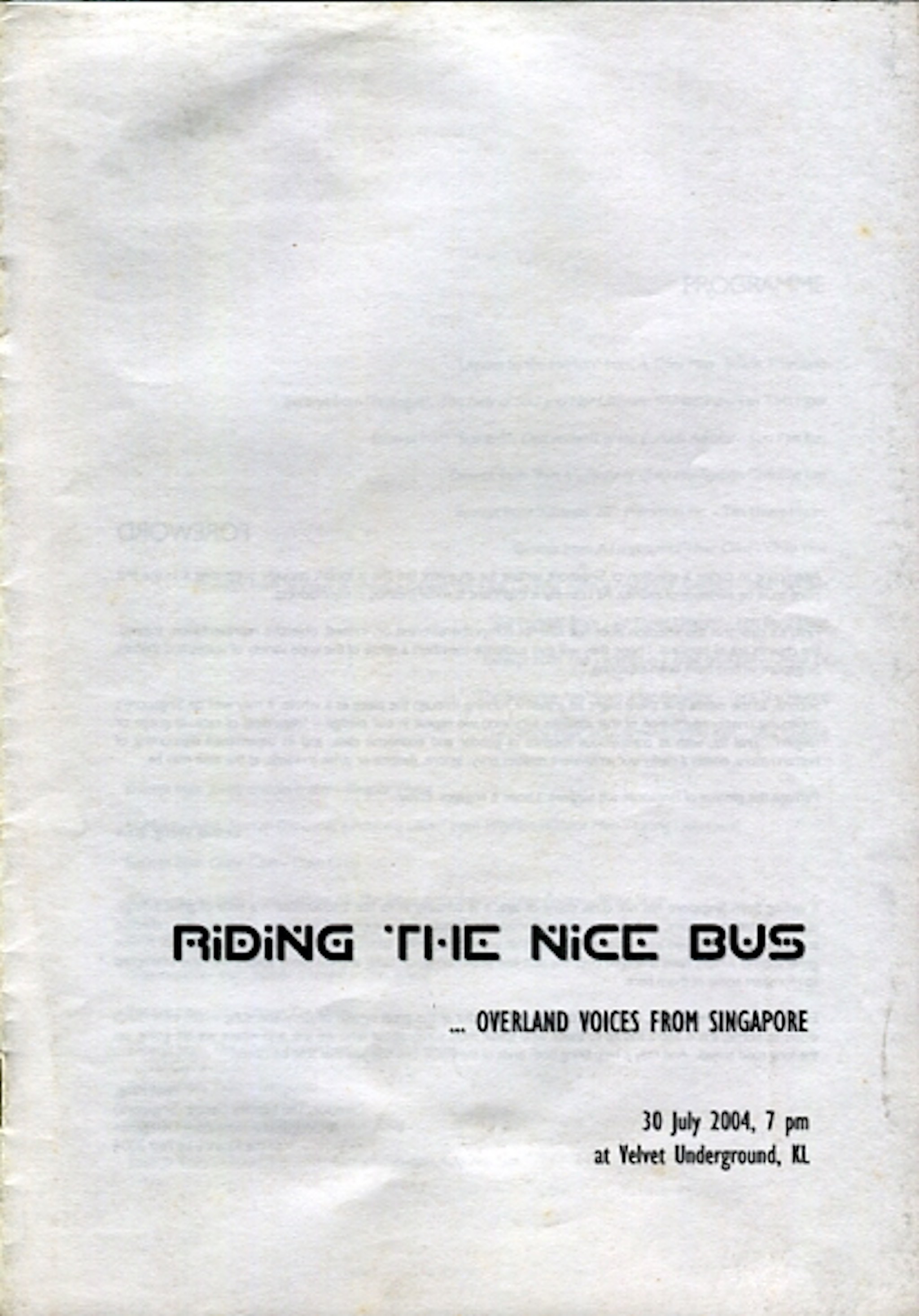 2004 Riding The Nice Bus cover
