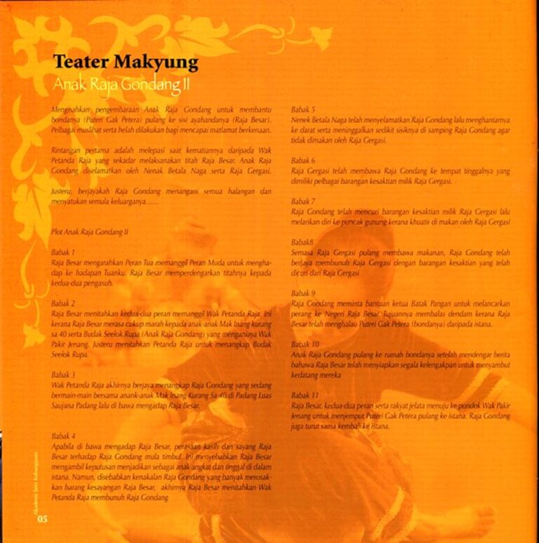 2006 Makyung Anak Raja Gondang 2 synopsis 1