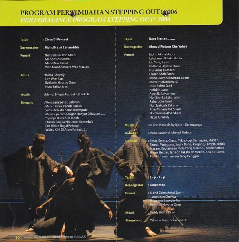 2006 Stepping Out Synopsis of Performance
