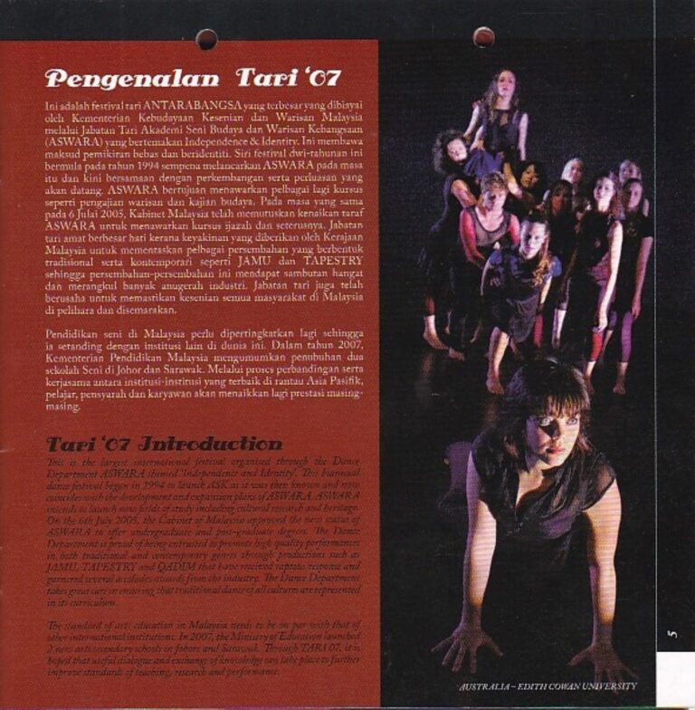 2007 Festival Tari Synopsis of performance 01