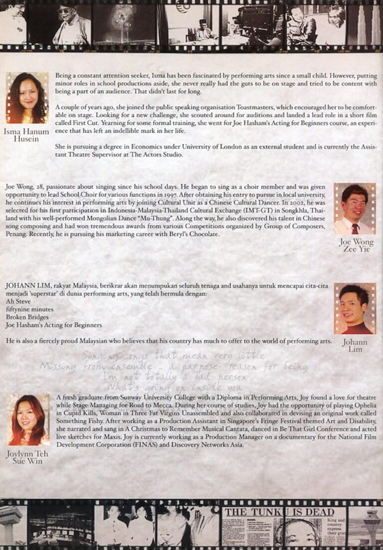 2007 Tunku The Musical Cast and production crew list 15