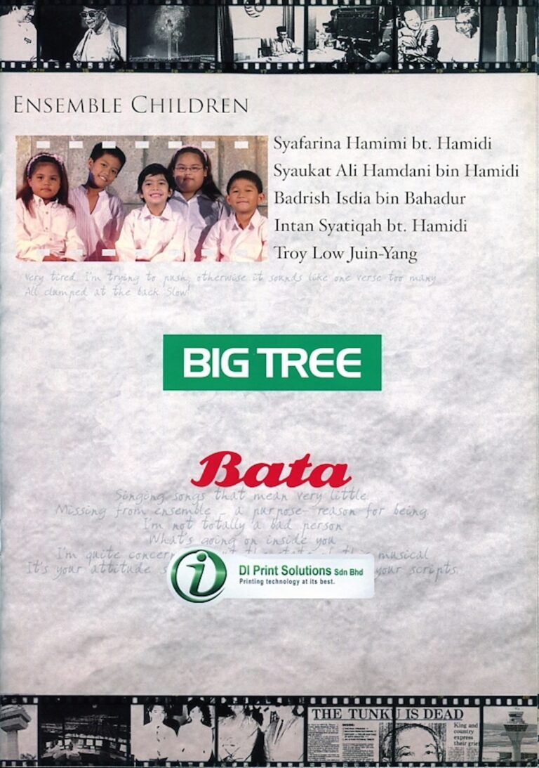 2007 Tunku The Musical Cast and production crew list 20