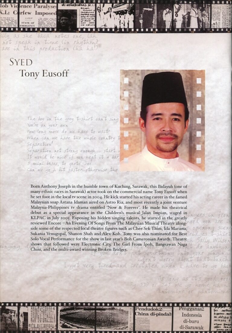 2007 Tunku The Musical Cast and production crew list 3