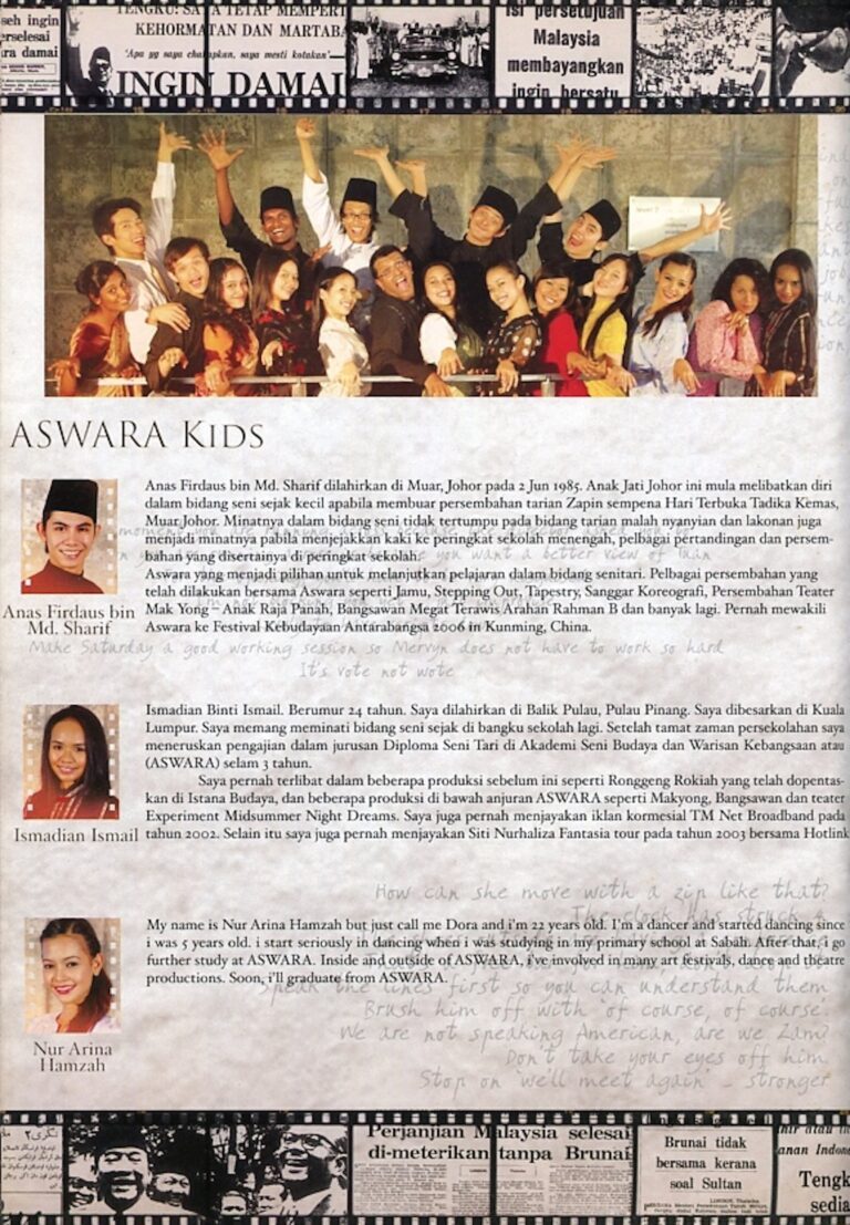 2007 Tunku The Musical Cast and production crew list 9