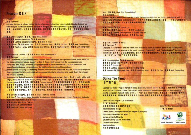 2007 Patches Of Dreams Synopsis Of Performance