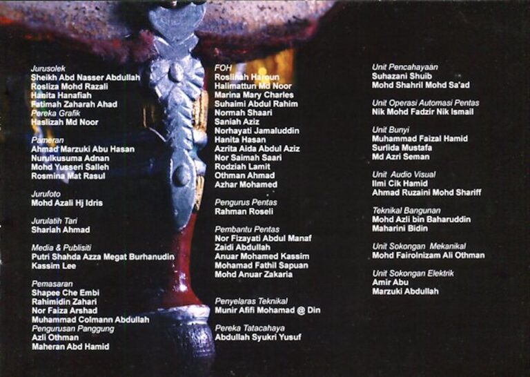 2009 Makyung Raja Besar Senyanya Cast and production crew list 14