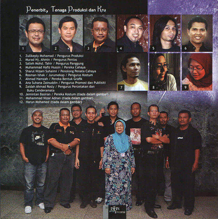 2009, Intan Yang Tercanai: Production Credits 1