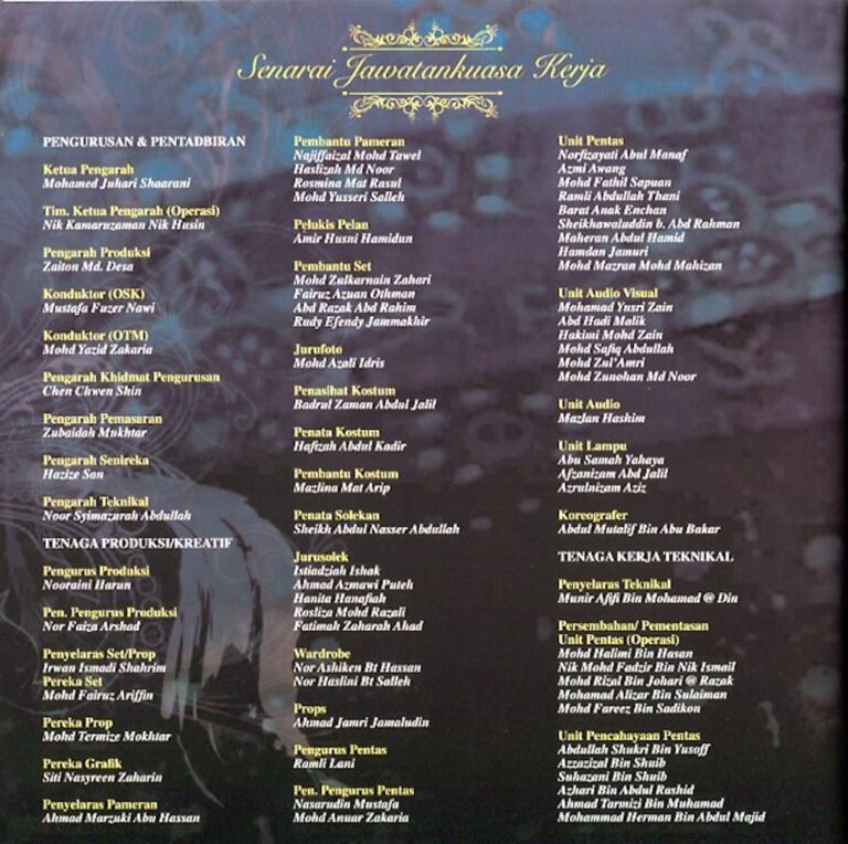 2010 Teratak Minang Cast and production crew list 11