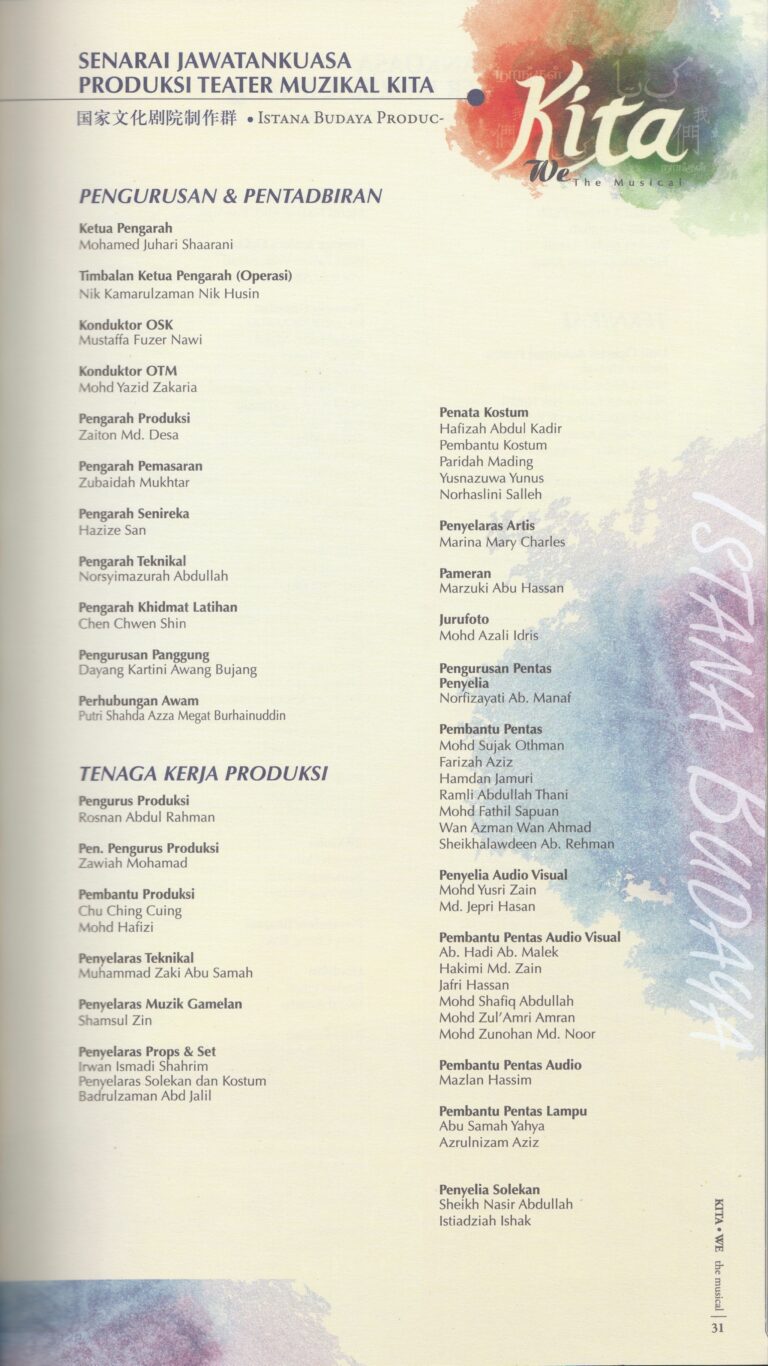 2010_Kita Program Istana Budaya Production Team 01