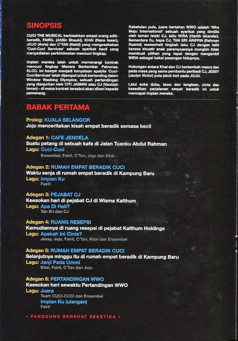 2010 Cuci the Musical 2 synopsis 1