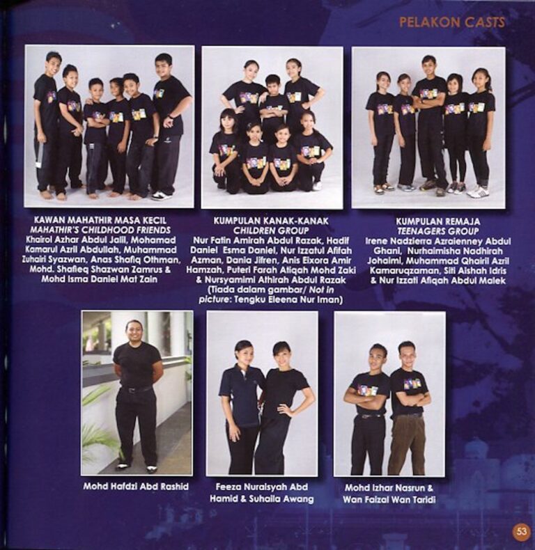 2010 Muzikal Tun Mahathir Cast and production crew list 12