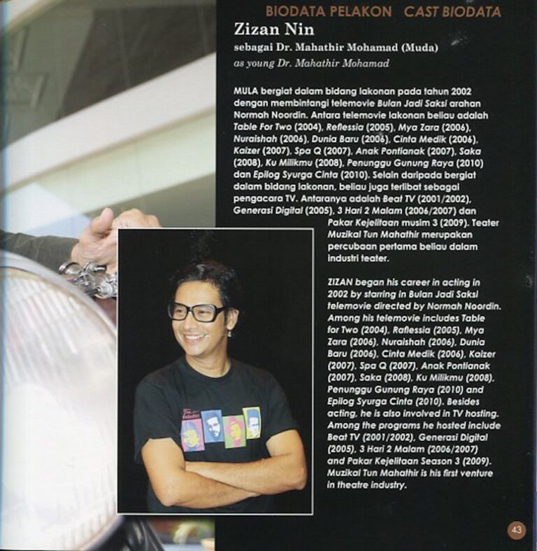 2010 Muzikal Tun Mahathir Cast and production crew list 3