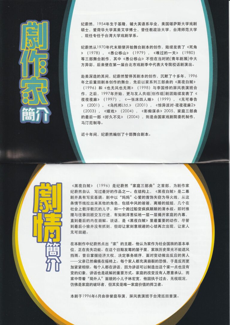 2010 Once Upon A-Rainy Night Program Writer Profile And Synopsis