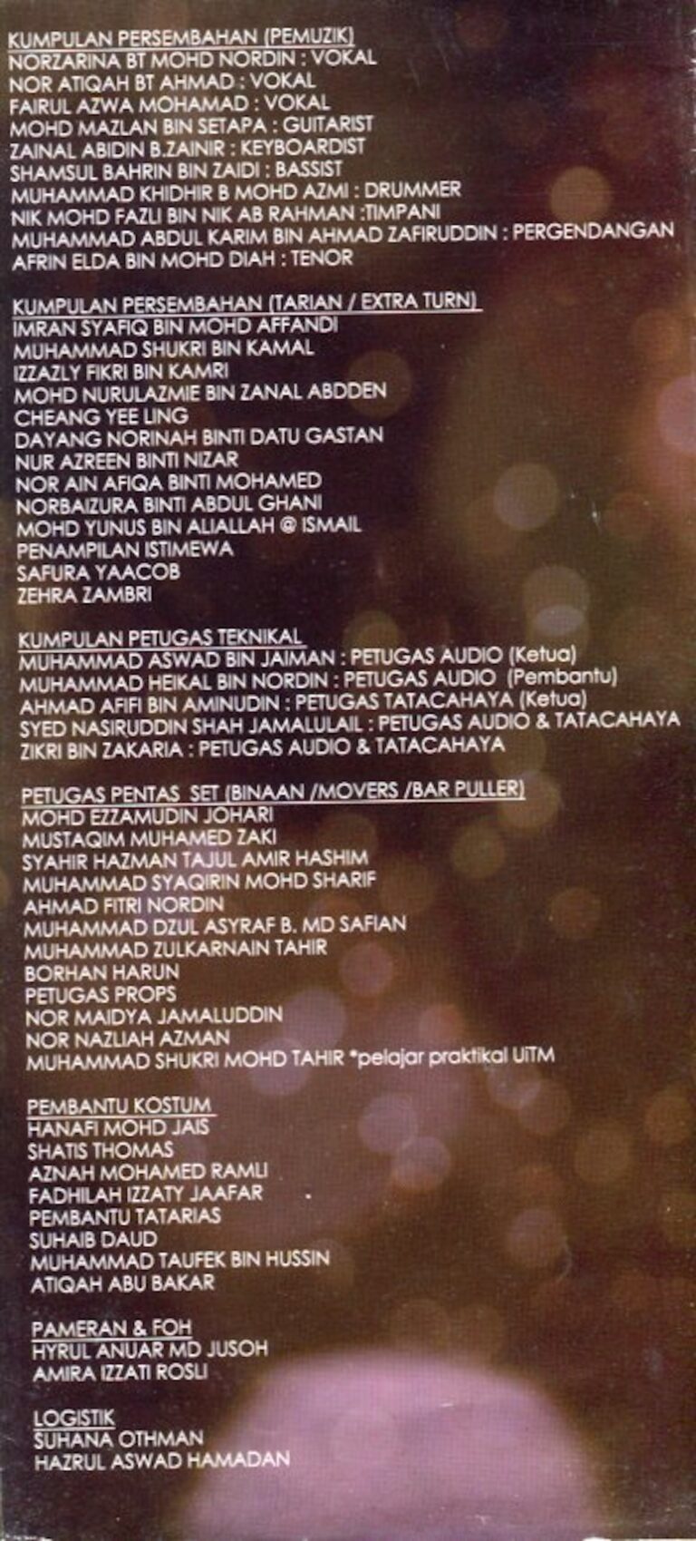 2011 Alang Buana Cast and production crew list 2