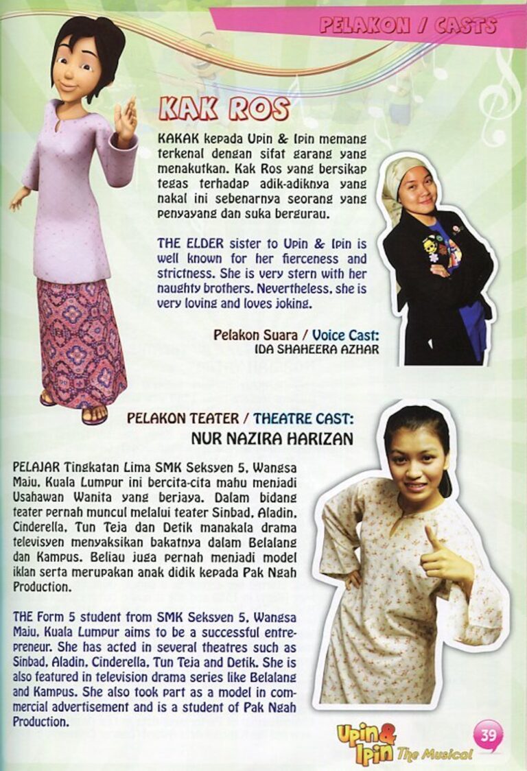 2012 Upin & Ipin The Musical Cast and production crew list 12