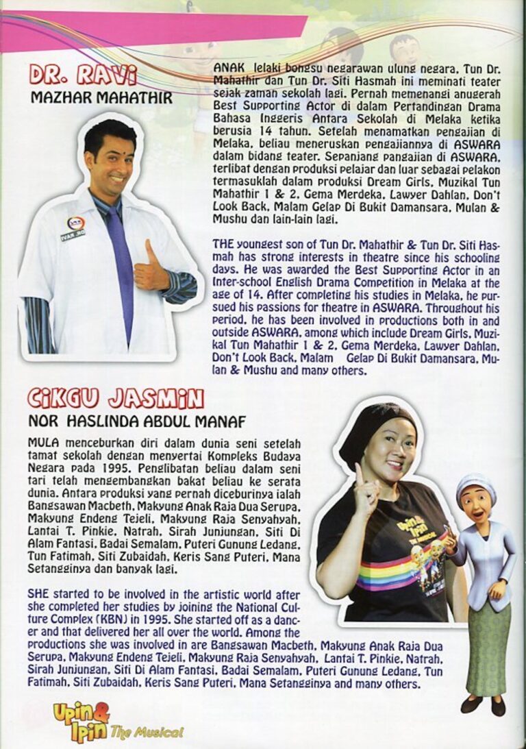 2012 Upin & Ipin The Musical Cast and production crew list 15