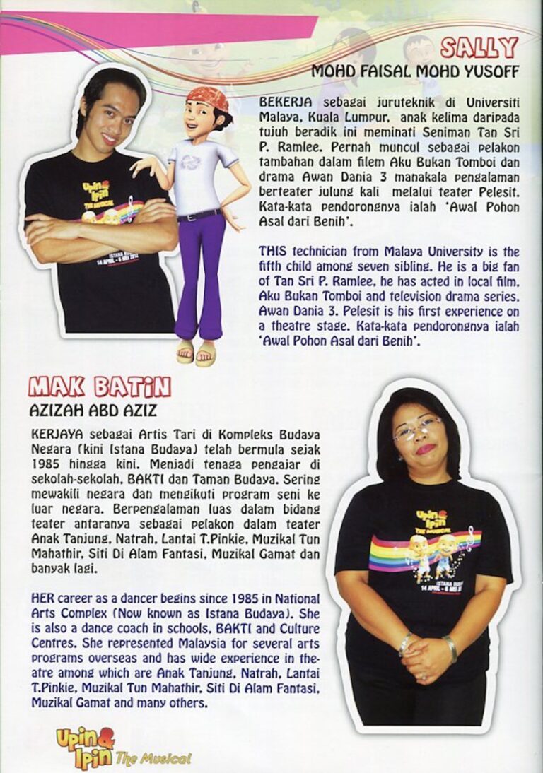 2012 Upin & Ipin The Musical Cast and production crew list 17