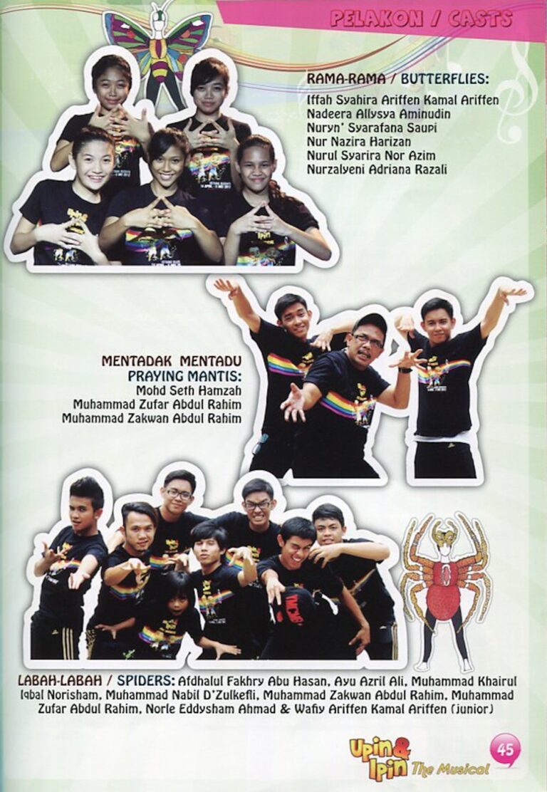 2012 Upin & Ipin The Musical Cast and production crew list 18