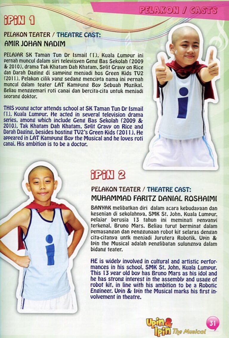 2012 Upin & Ipin The Musical Cast and production crew list 4