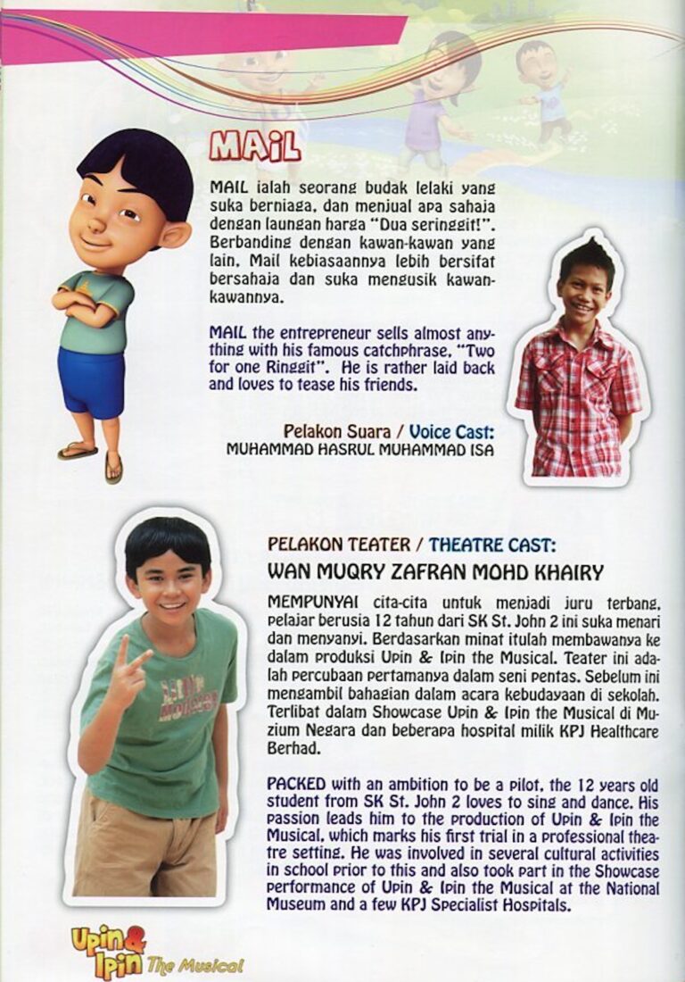 2012 Upin & Ipin The Musical Cast and production crew list 5