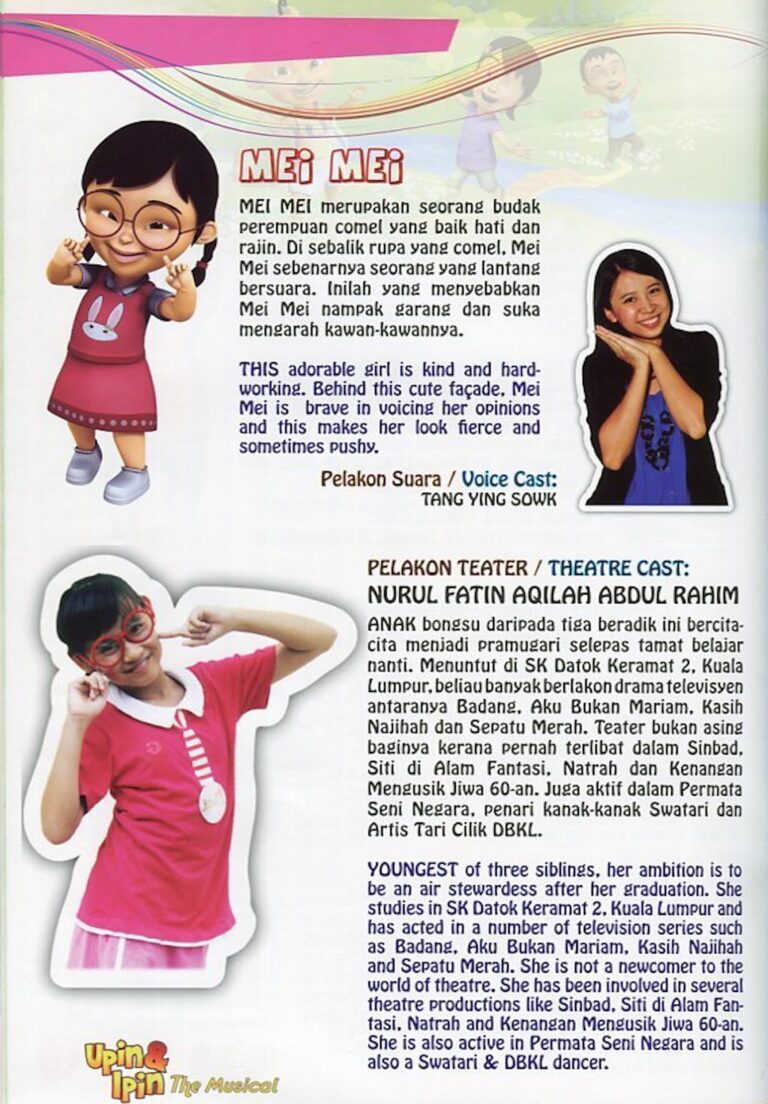 2012 Upin & Ipin The Musical Cast and production crew list 7