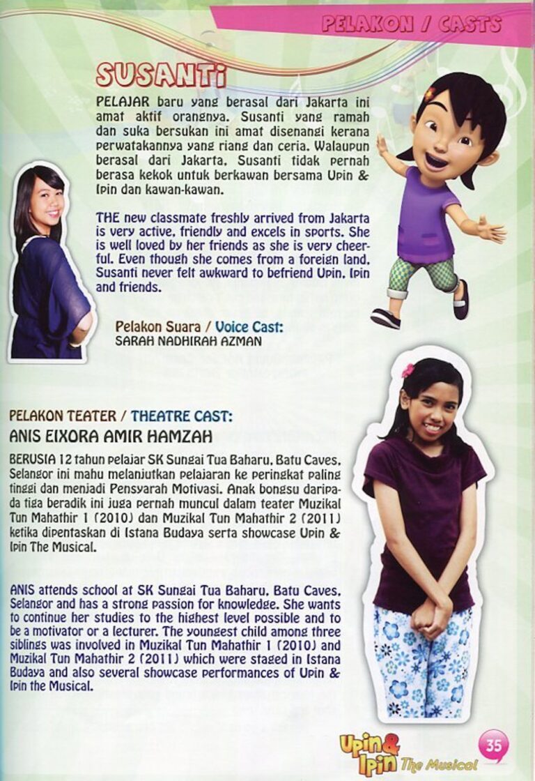 2012 Upin & Ipin The Musical Cast and production crew list 8