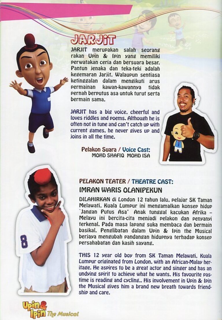 2012 Upin & Ipin The Musical Cast and production crew list 9