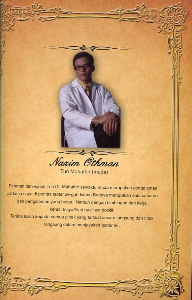 2012 Tun Siti Hasmah Cast and production crew list 6