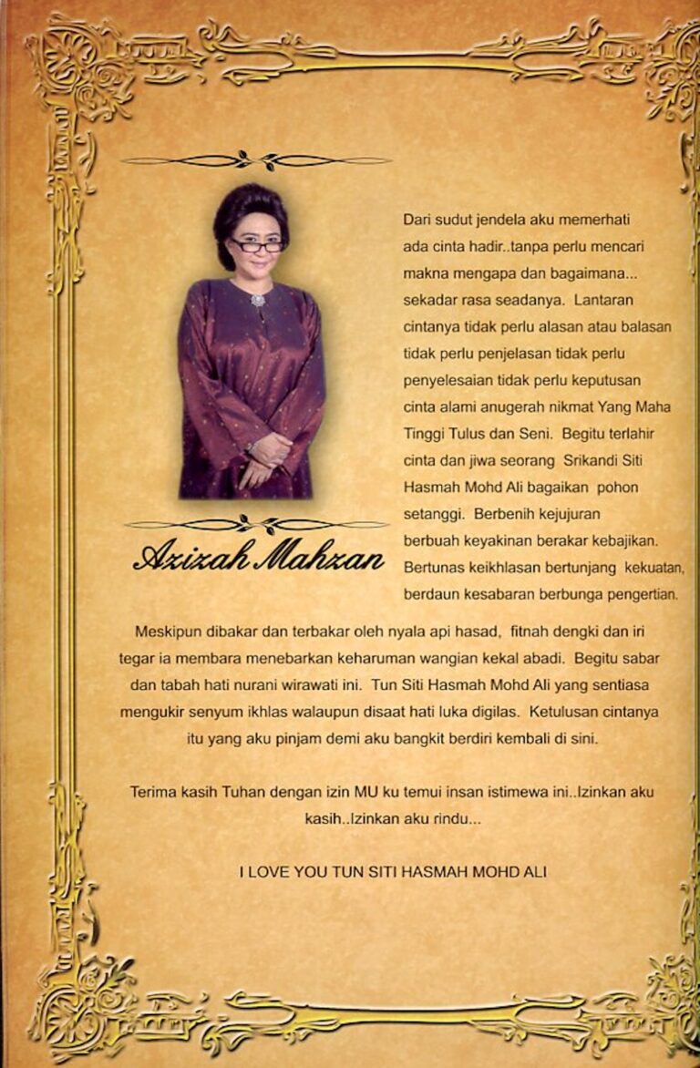 2012 Tun Siti Hasmah Cast and production crew list 7