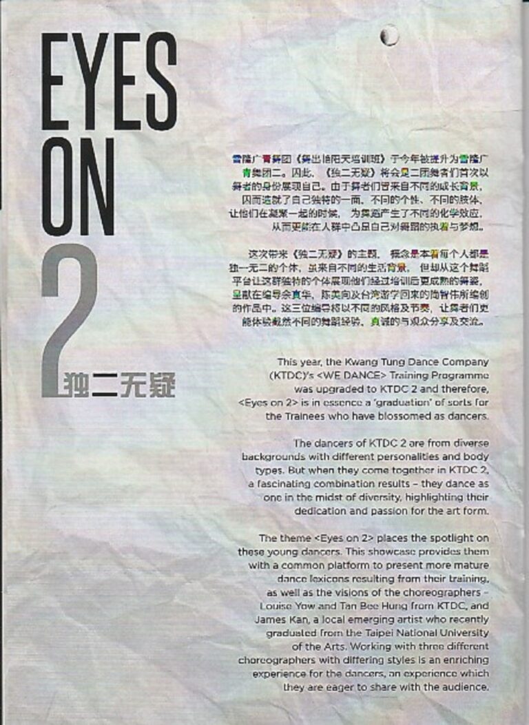 2012 Eyes On 2 Synopsis