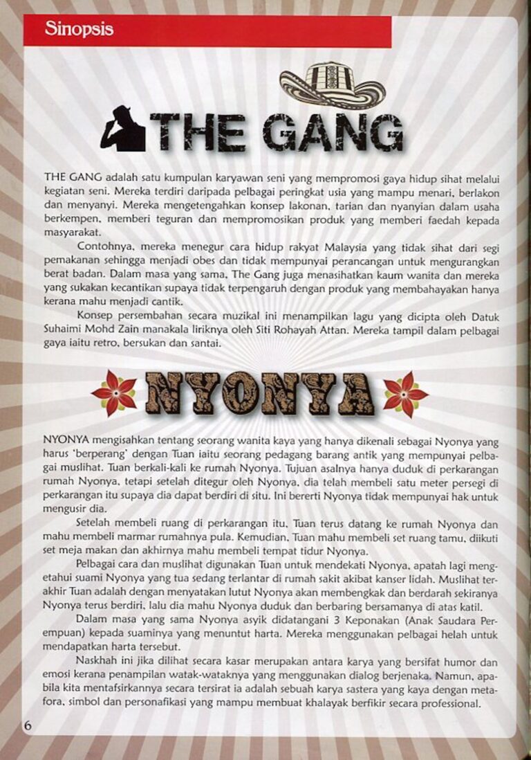 2013 Nyonya & The Gang synopsis