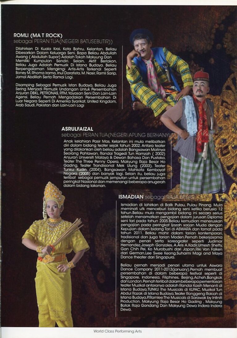 2013 Makyung Kesaktian Anak Raja Gondang Cast and production crew list 4