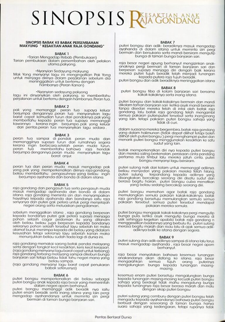 2013 Makyung Kesaktian Anak Raja Gondang synopsis 2