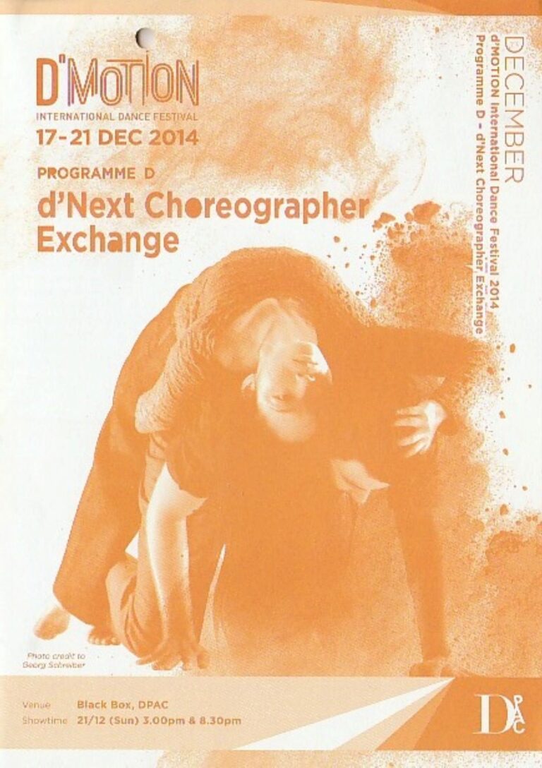 2014 DMotion Programme D dNext Choreographer Cover