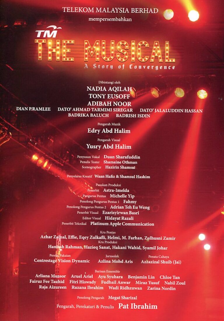 2015 TM The Musical A Story of Convergence Cast and production crew list 1