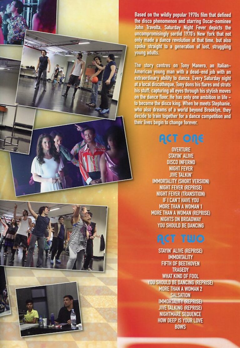 2015 Saturday Night Fever The Musical synopsis