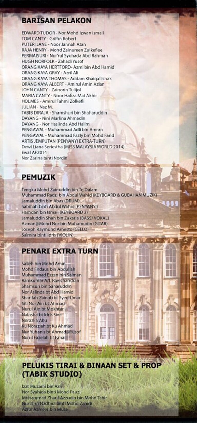 2015 Bangsawan Anak Raja Anak Papa Cast and production crew list 1